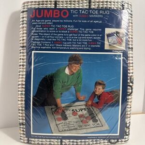 NEW Vintage Jumbo Checker Board Rug With‎ Jumbo Checkers 28x28